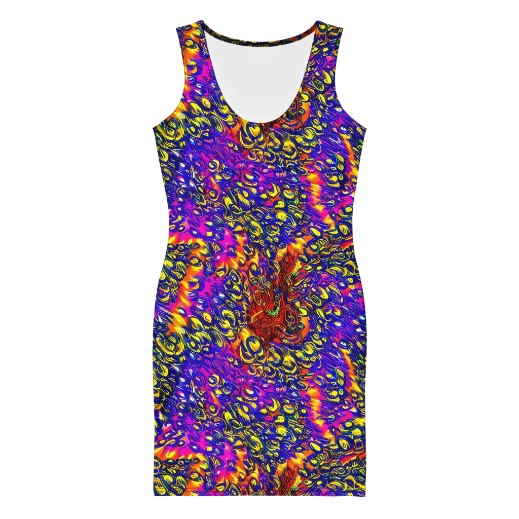 Sonic Colorwave on Bodycon Dress — Front