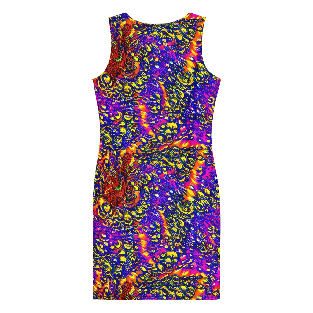 Sonic Colorwave on Bodycon Dress — Back