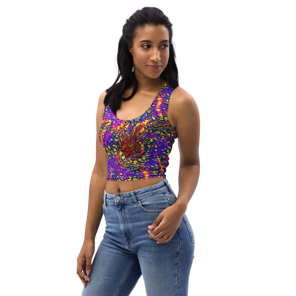 Sonic Colorwave on Crop Top — Left Front