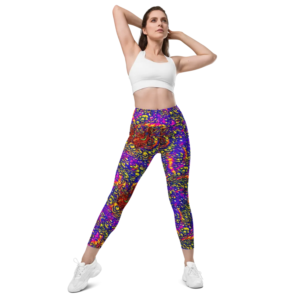 Sonic Colorwave on Leggings with Pockets — Front