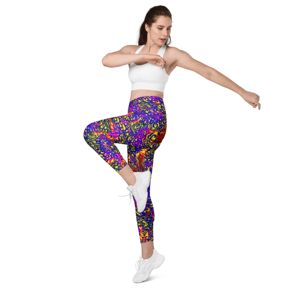 Sonic Colorwave on Leggings with Pockets — Left Front
