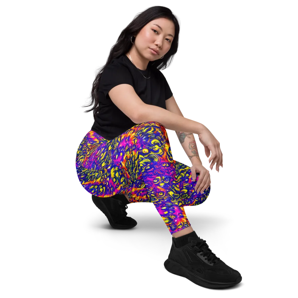 Sonic Colorwave on Leggings with Pockets — Right Front