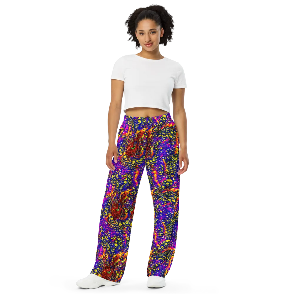 Sonic Colorwave on Wide-Leg Pants — Front