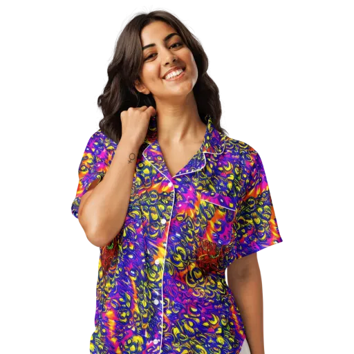 Sonic Colorwave on a Women's Short Sleeve Pajama Top