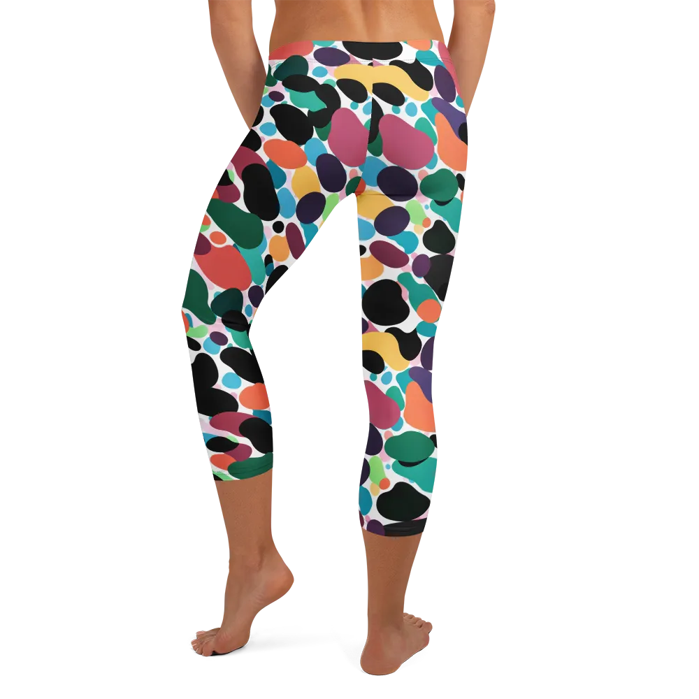Chromatic Pebbles on Capri Leggings — Back