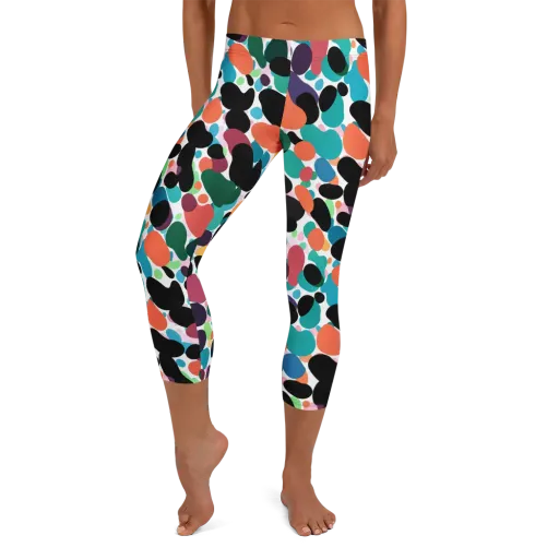 Chromatic Pebbles on a Capri Leggings