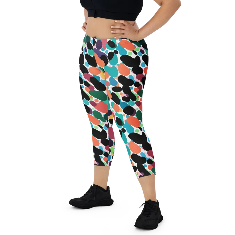 Chromatic Pebbles on Capri Leggings — Front