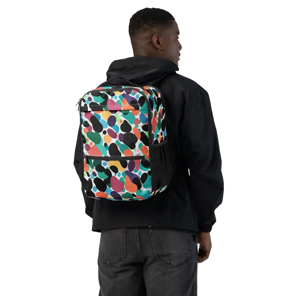 Chromatic Pebbles on Utility Backpack — Back