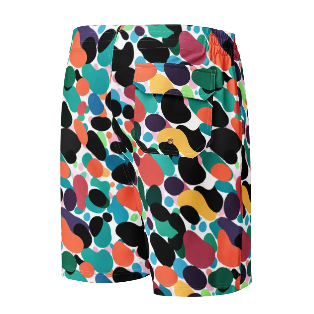 Chromatic Pebbles on Men's Board Shorts — Back