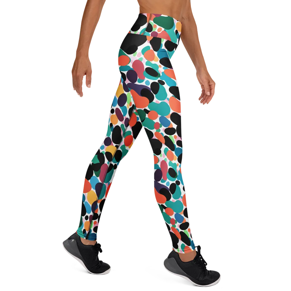 Chromatic Pebbles on Yoga Leggings — Right