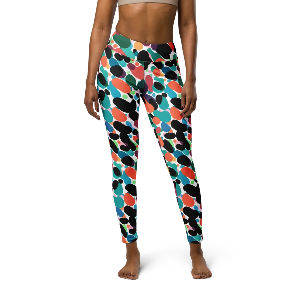 Chromatic Pebbles on Yoga Leggings — Front