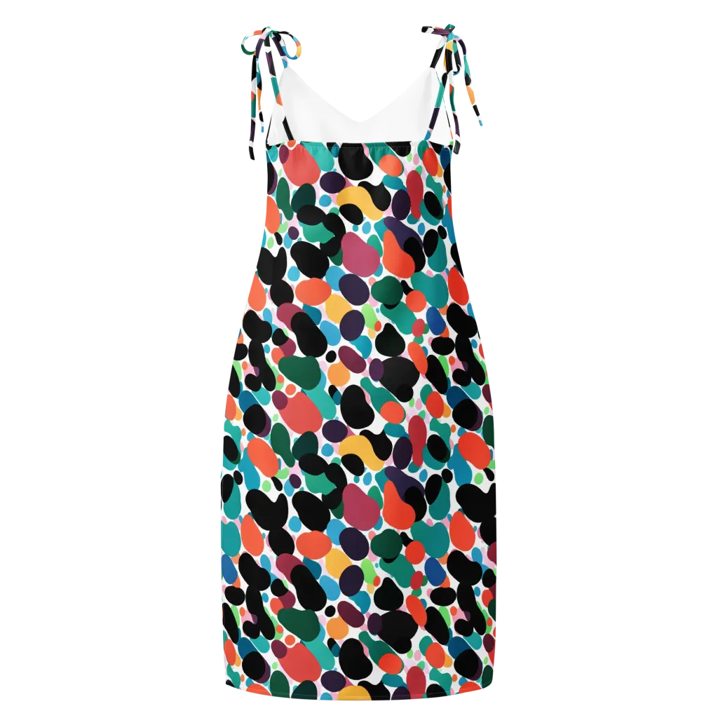 Chromatic Pebbles on Slip Dress — Back