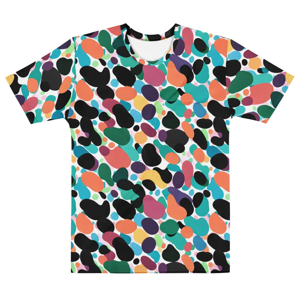 Chromatic Pebbles on Men's Cotton Crew Neck T-Shirt — Front