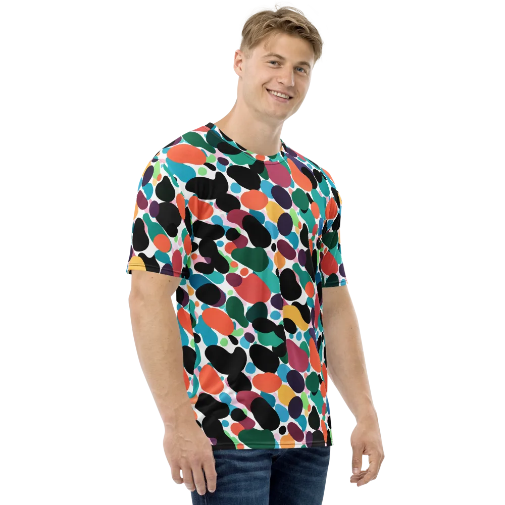 Chromatic Pebbles on Men's Crew Neck T-Shirt — Right