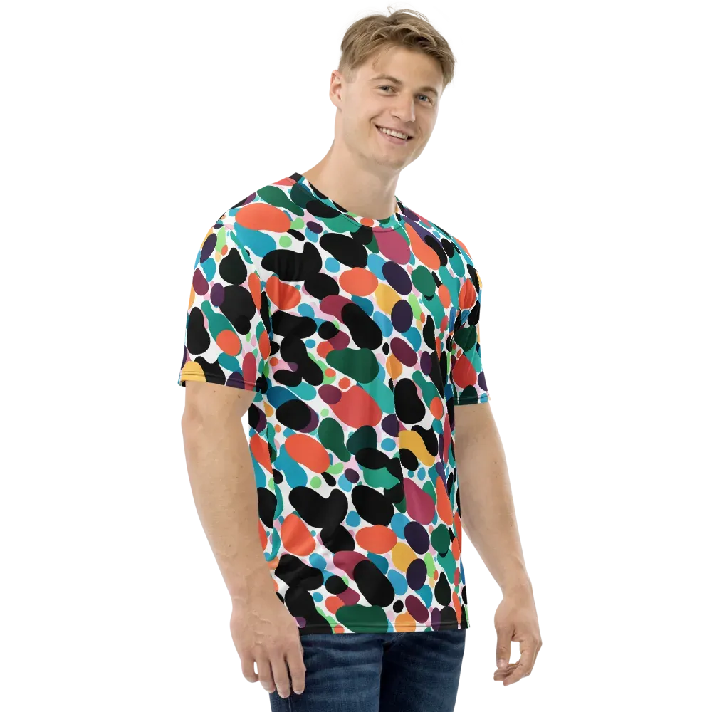 Chromatic Pebbles on Men's Crew Neck T-Shirt — Right