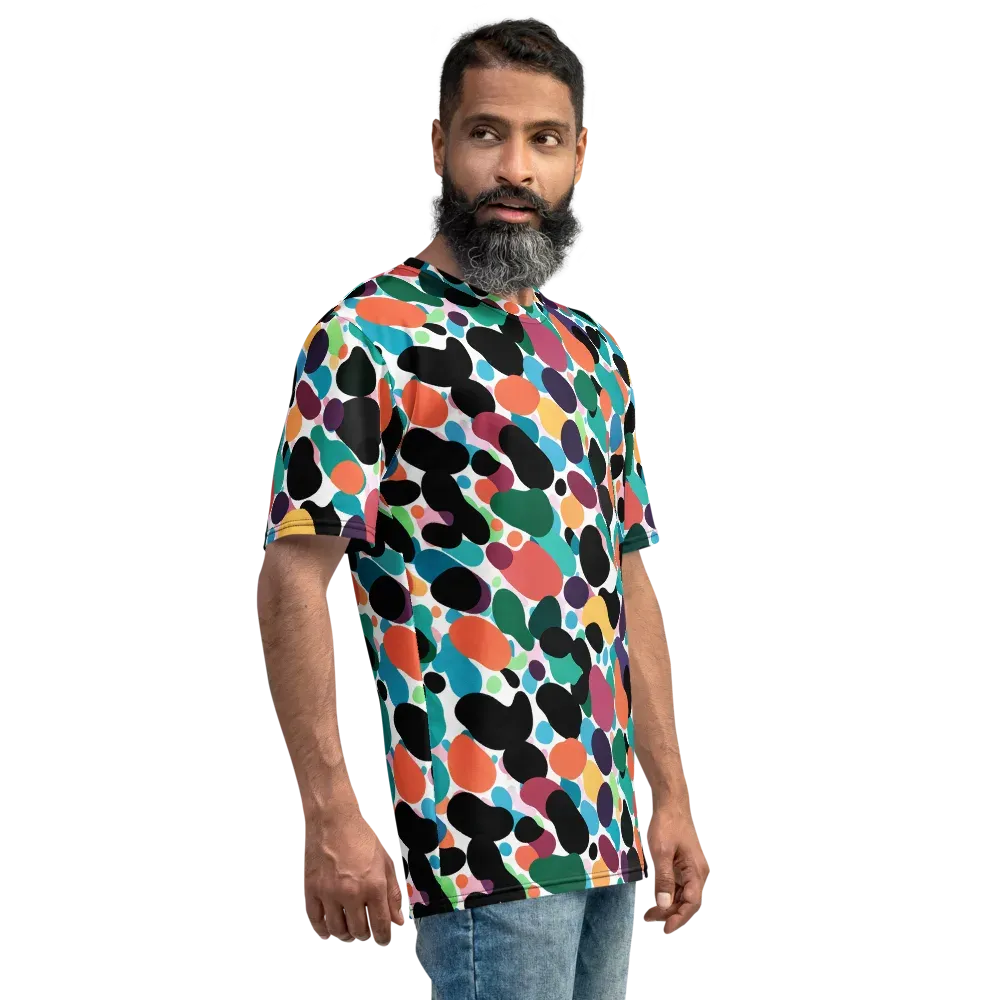 Chromatic Pebbles on Men's Crew Neck T-Shirt — Right