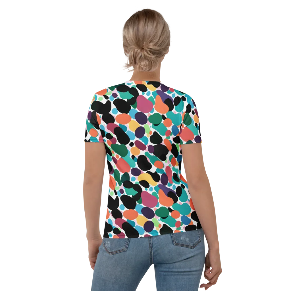 Chromatic Pebbles on Women's Crew Neck T-Shirt — Back