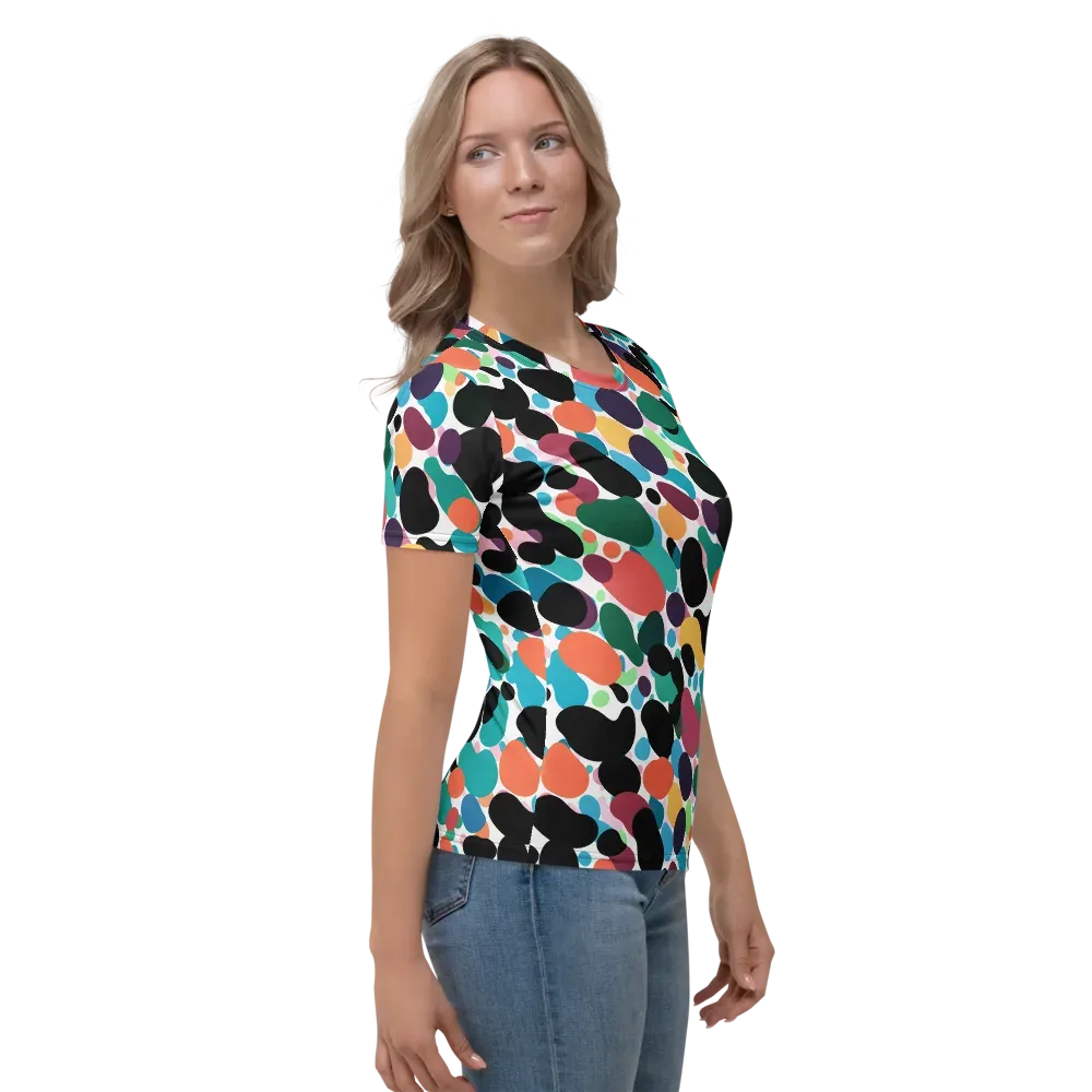 Chromatic Pebbles on Women's Crew Neck T-Shirt — Right