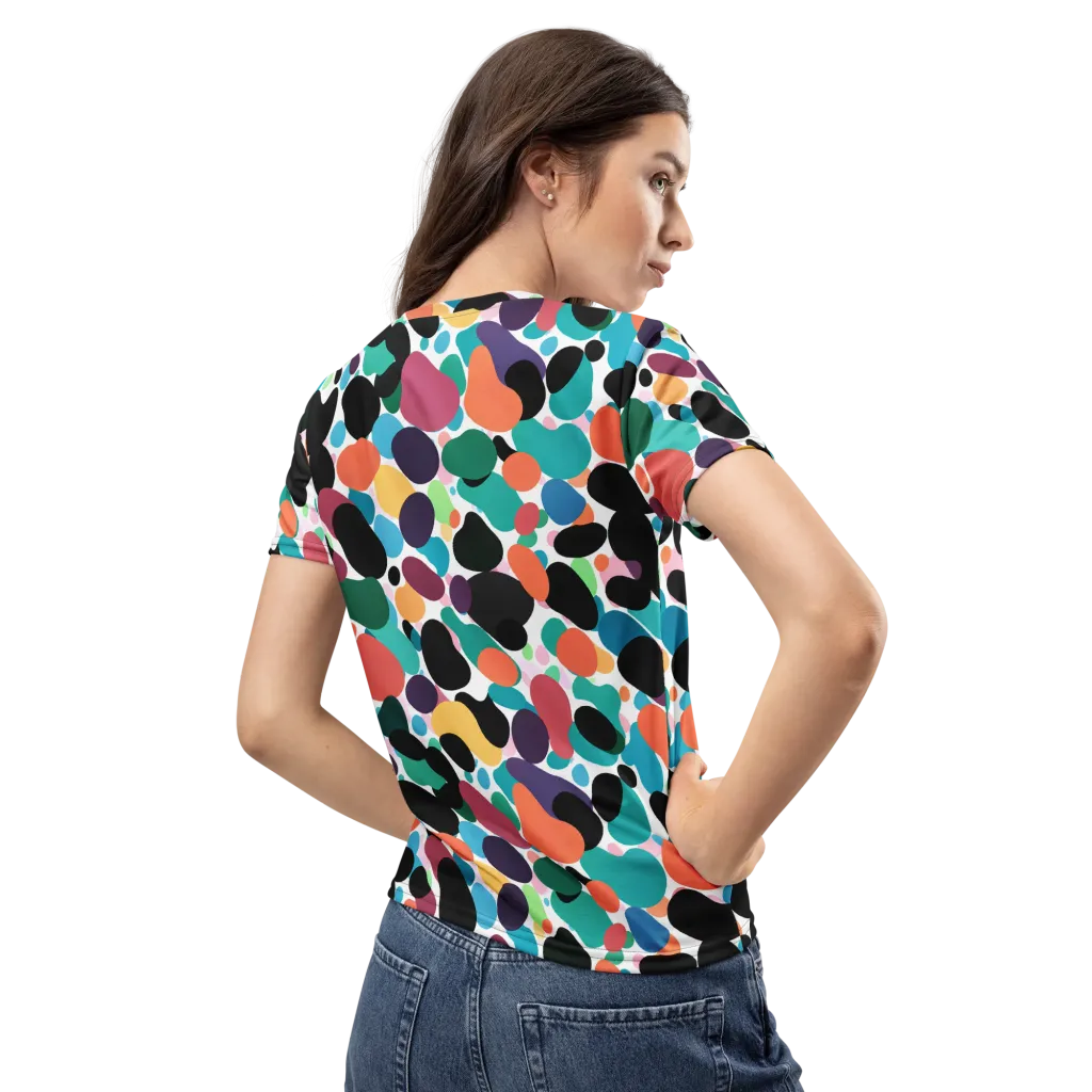 Chromatic Pebbles on Women's Crew Neck T-Shirt — Back