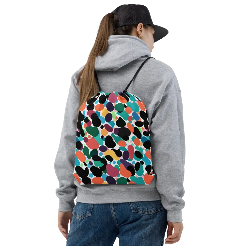 Chromatic Pebbles on Drawstring Bag — Front