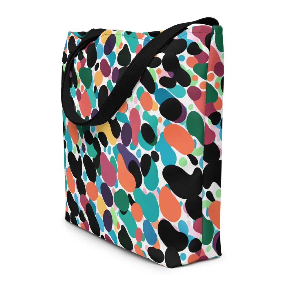 Chromatic Pebbles on Large Tote Bag W/ Pocket — Front