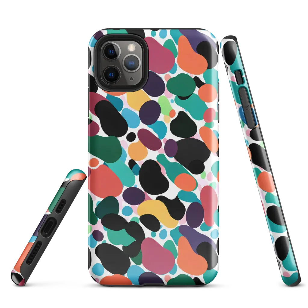 Chromatic Pebbles on Tough Case for iPhone® — Front