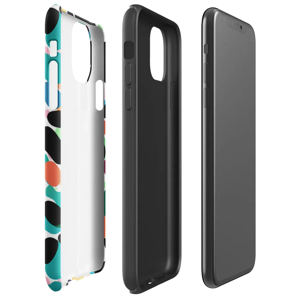 Chromatic Pebbles on Tough Case for iPhone® — Right