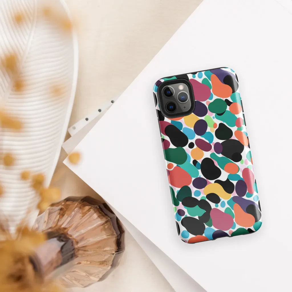 Chromatic Pebbles on Tough Case for iPhone® — Front