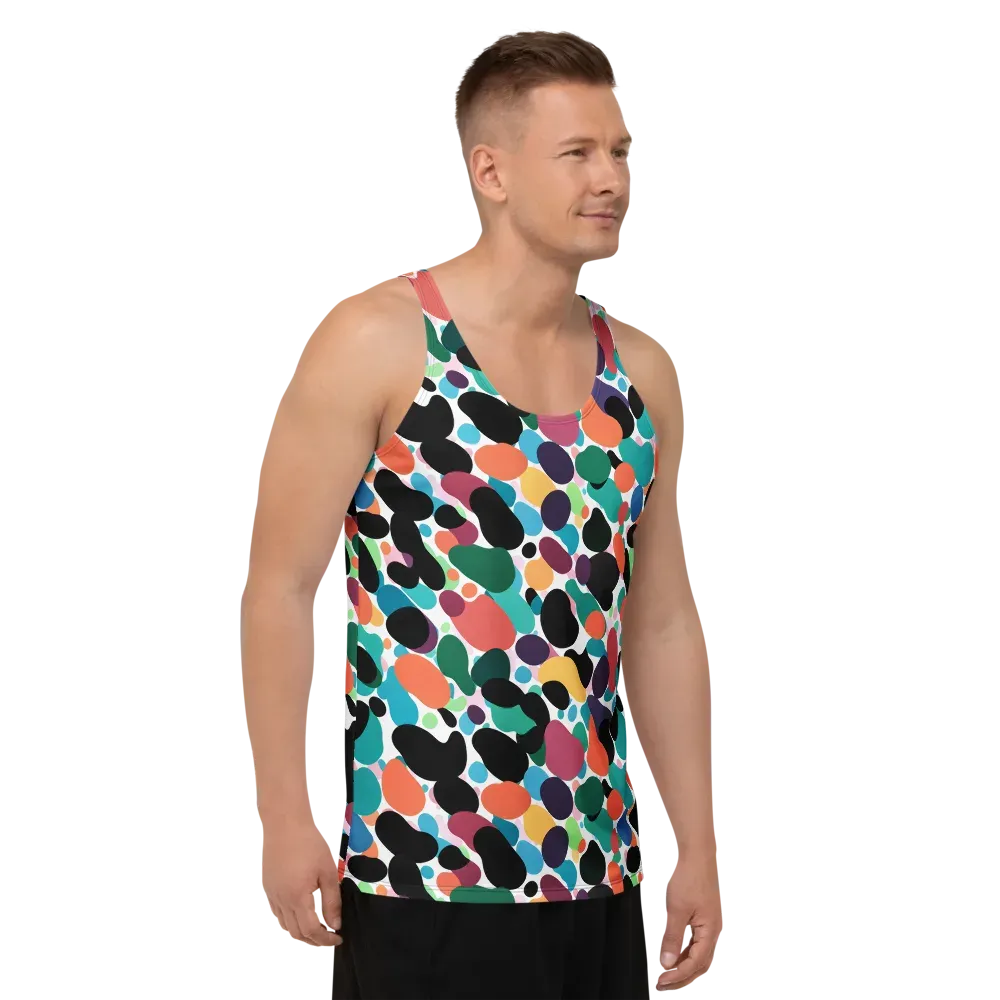 Chromatic Pebbles on Men's Tank Top — Right Front