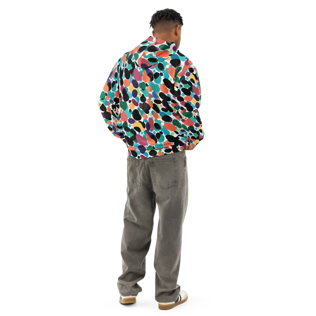 Chromatic Pebbles on Cotton Hoodie — Back