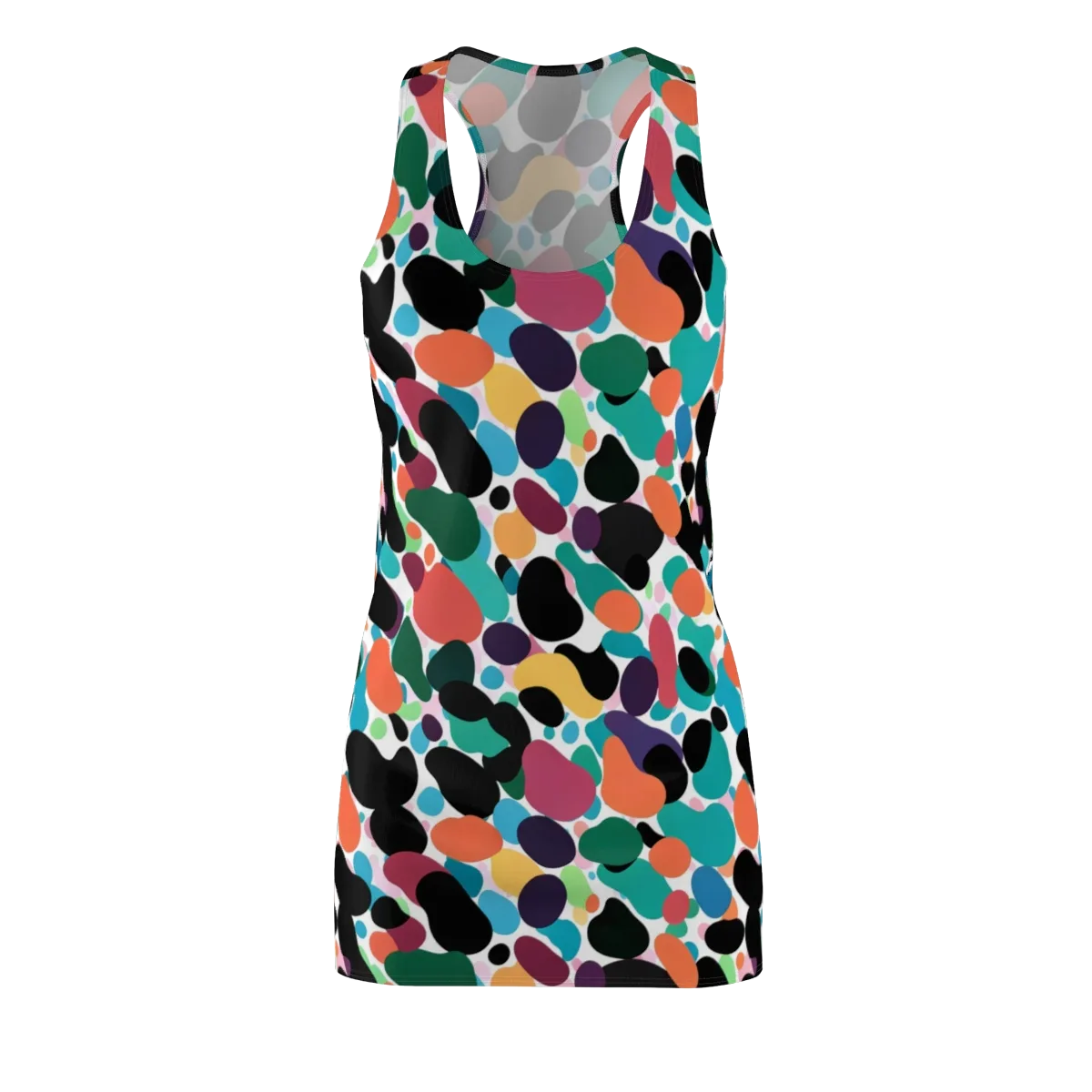 Chromatic Pebbles on Racerback Dress — Front