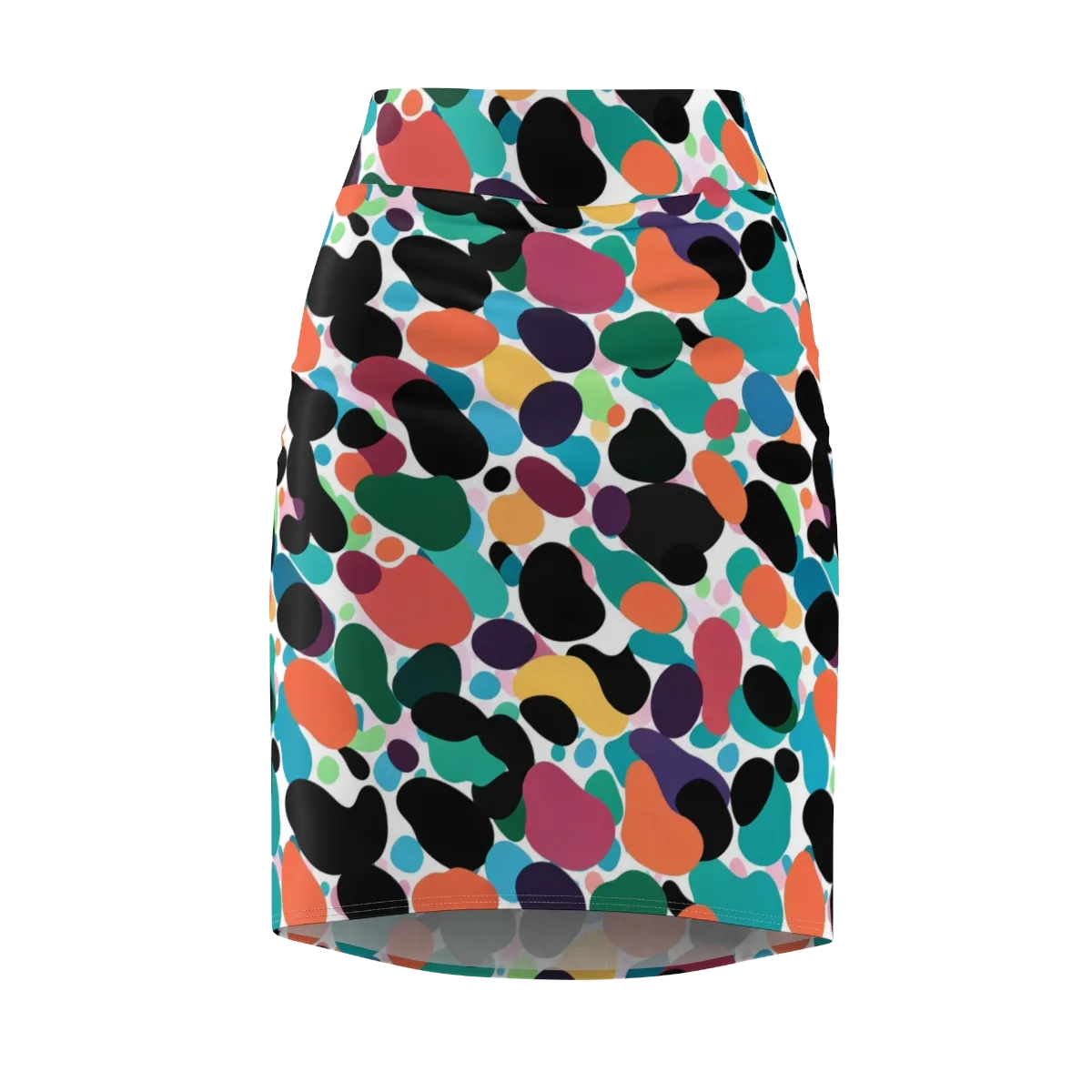 Chromatic Pebbles on Pencil Skirt — Front