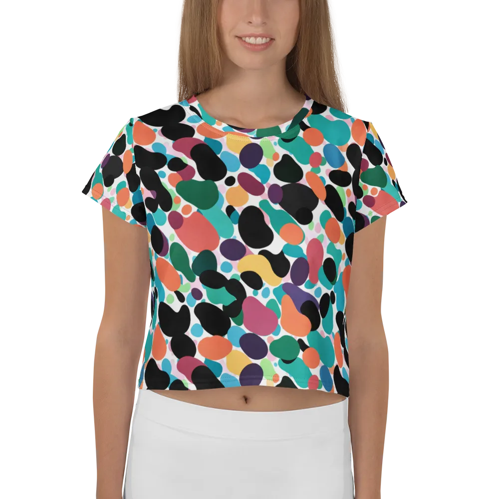 Chromatic Pebbles on Crop Tee — Front