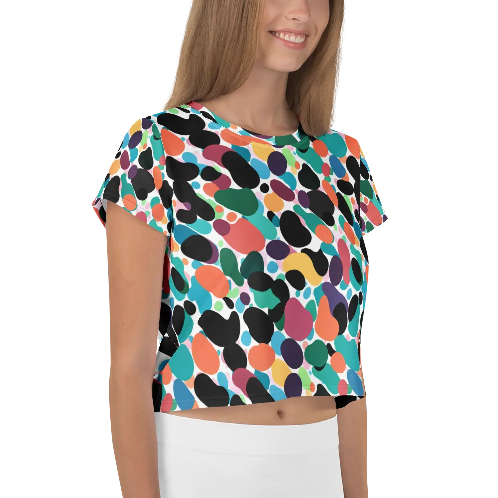 Chromatic Pebbles on Crop Tee — Right