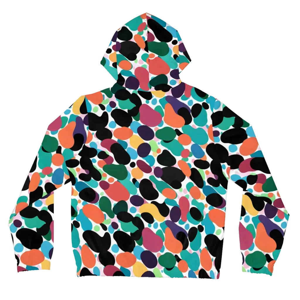 Chromatic Pebbles on Women's Full-Zip Hoodie — Back