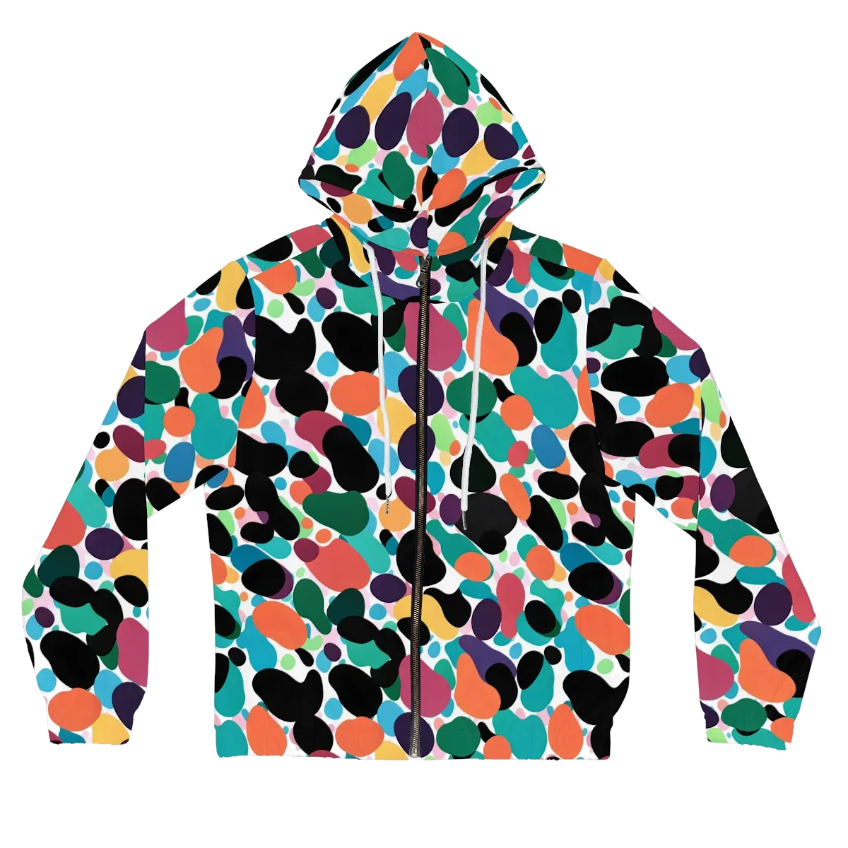 Chromatic Pebbles on Women's Full-Zip Hoodie — Front