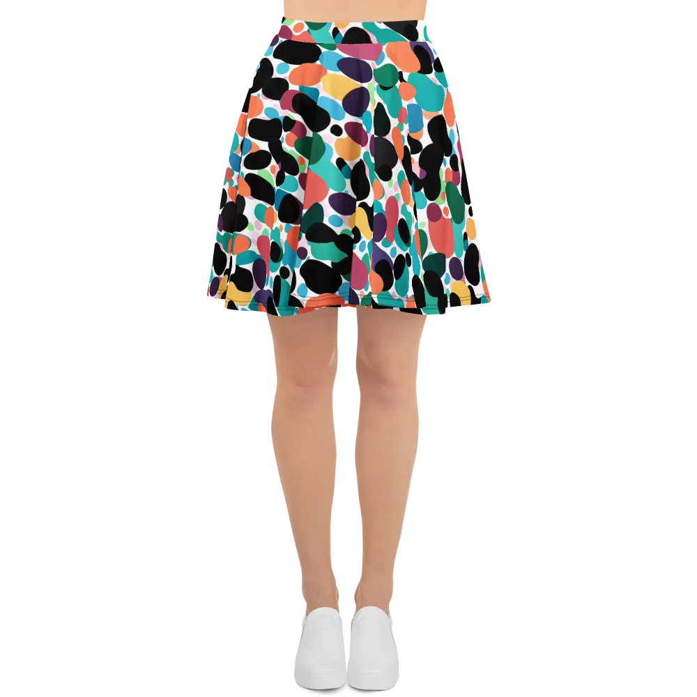 Chromatic Pebbles on Skater Skirt — Front