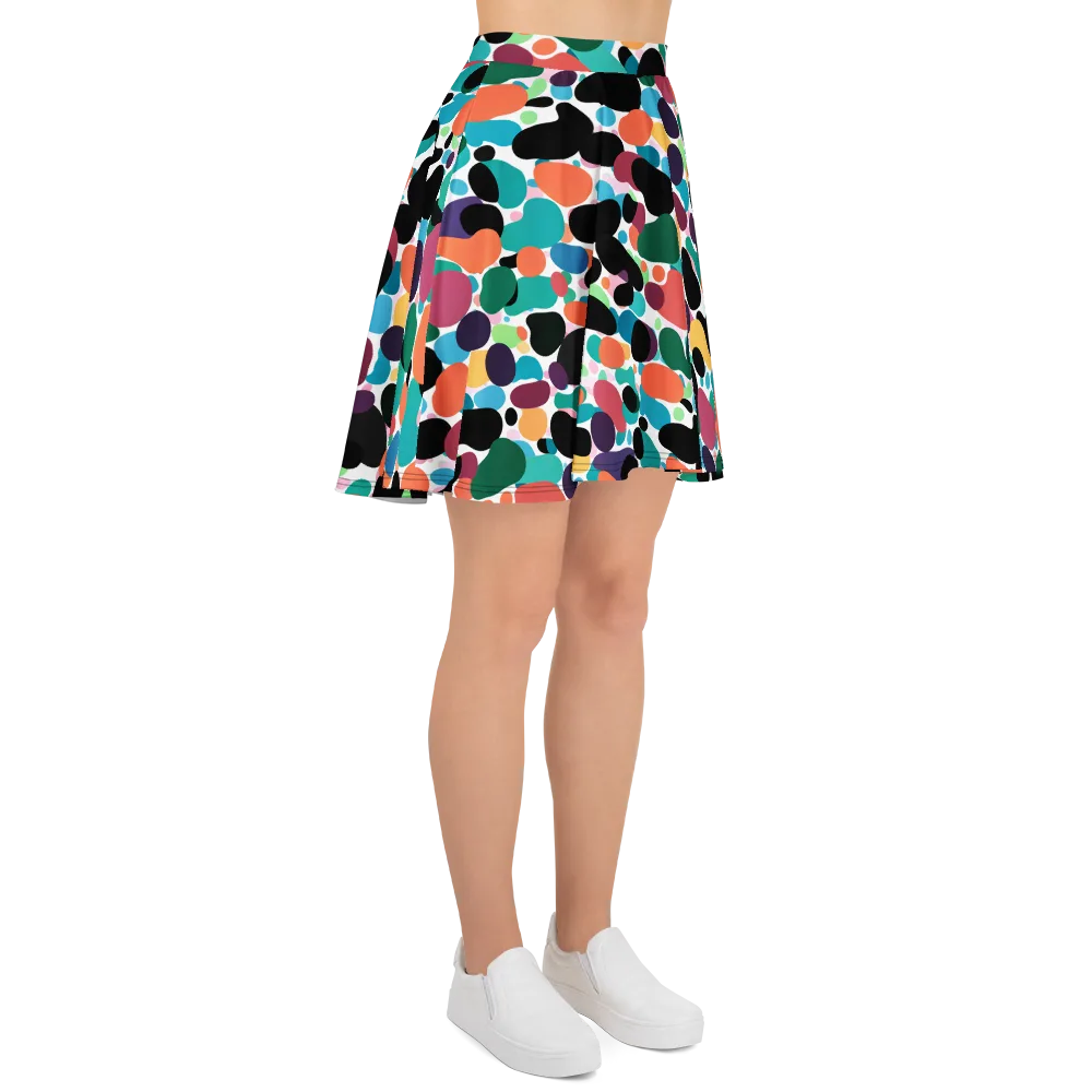 Chromatic Pebbles on Skater Skirt — Right