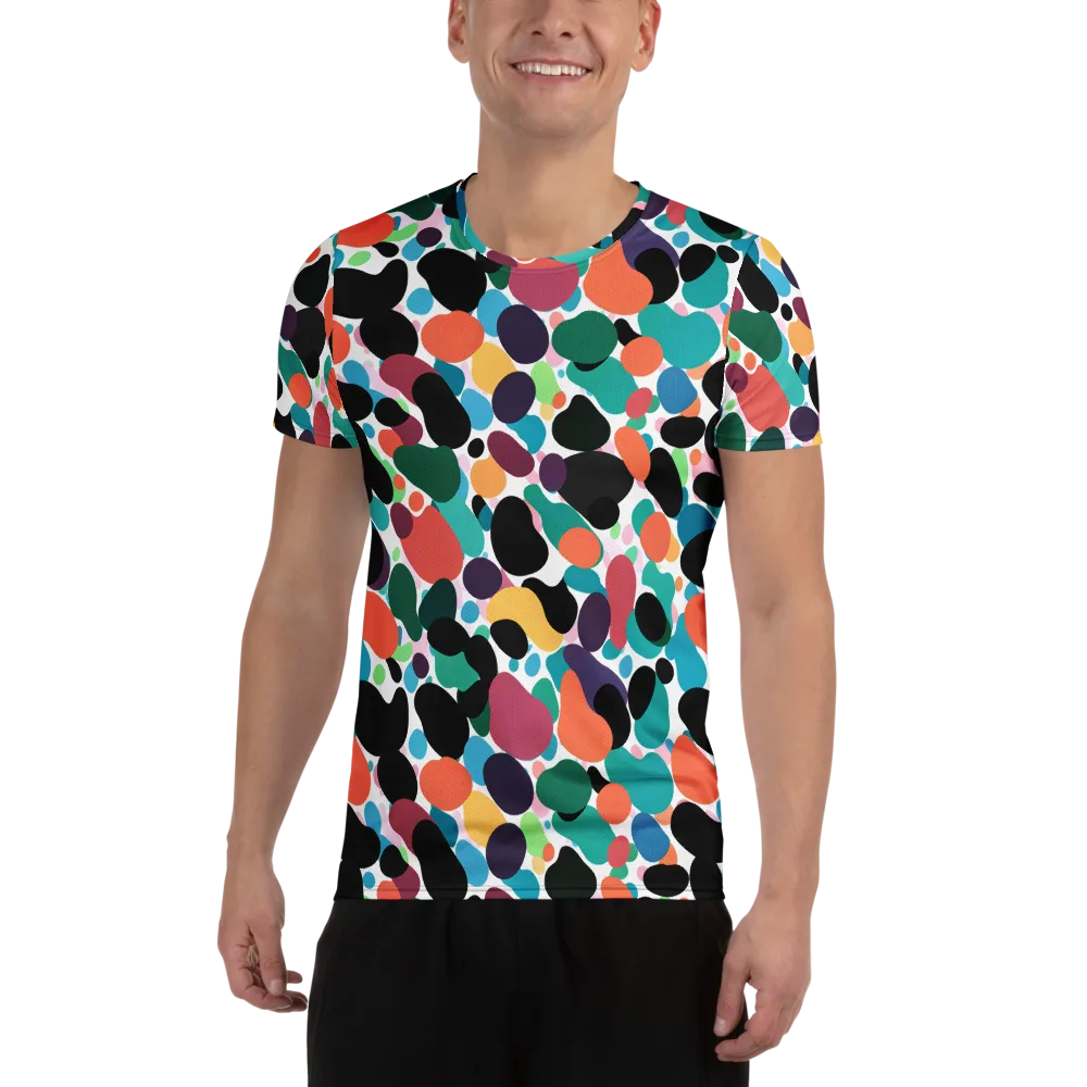 Chromatic Pebbles on Men's Athletic T-Shirt — Front