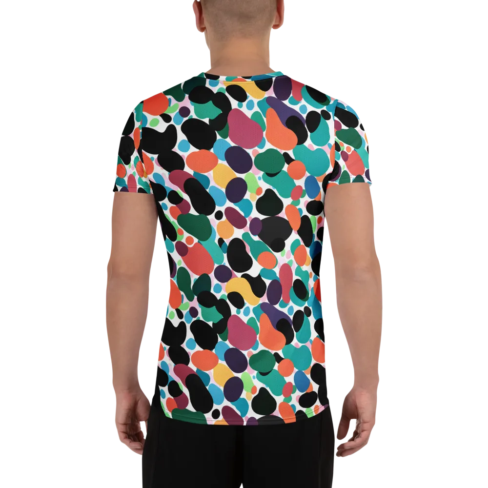 Chromatic Pebbles on Men's Athletic T-Shirt — Back