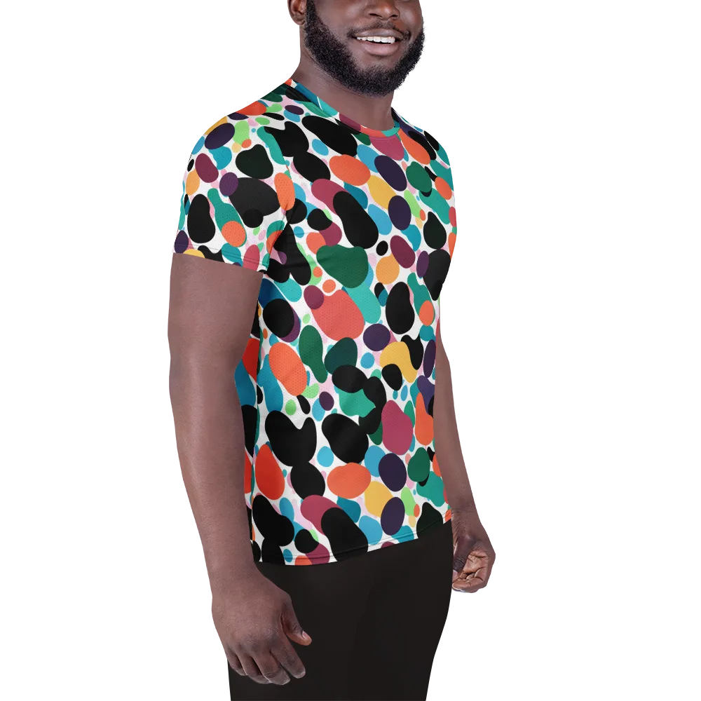 Chromatic Pebbles on Men's Athletic T-Shirt — Right