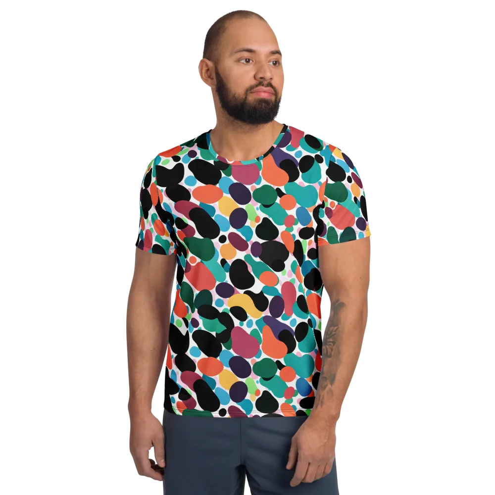 Chromatic Pebbles on Men's Athletic T-Shirt — Front