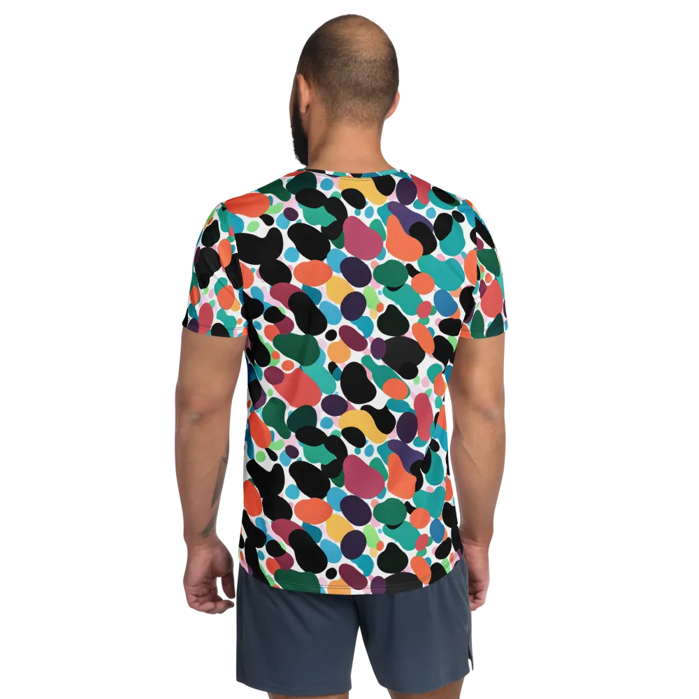 Chromatic Pebbles on Men's Athletic T-Shirt — Back
