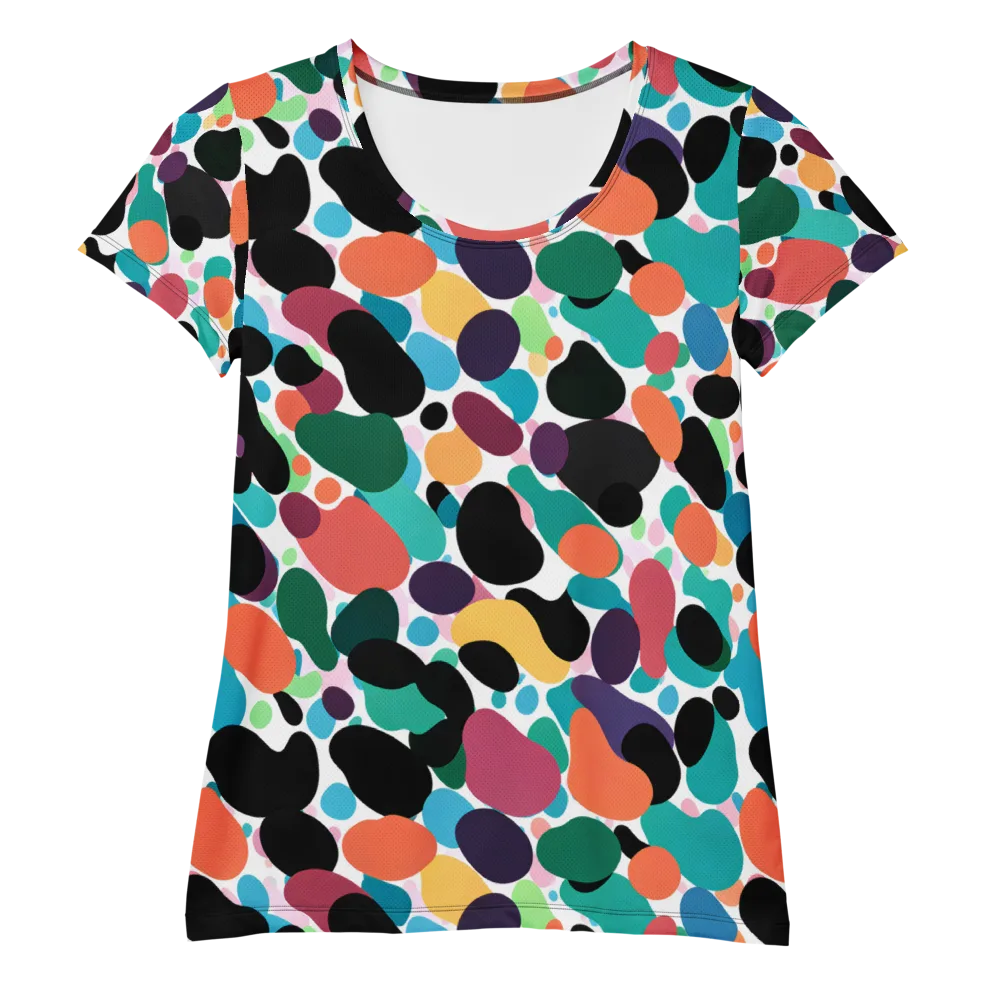 Chromatic Pebbles on Women's Athletic T-Shirt — Front