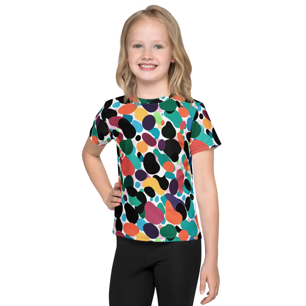 Chromatic Pebbles on Kids Crew Neck T-Shirt — Front