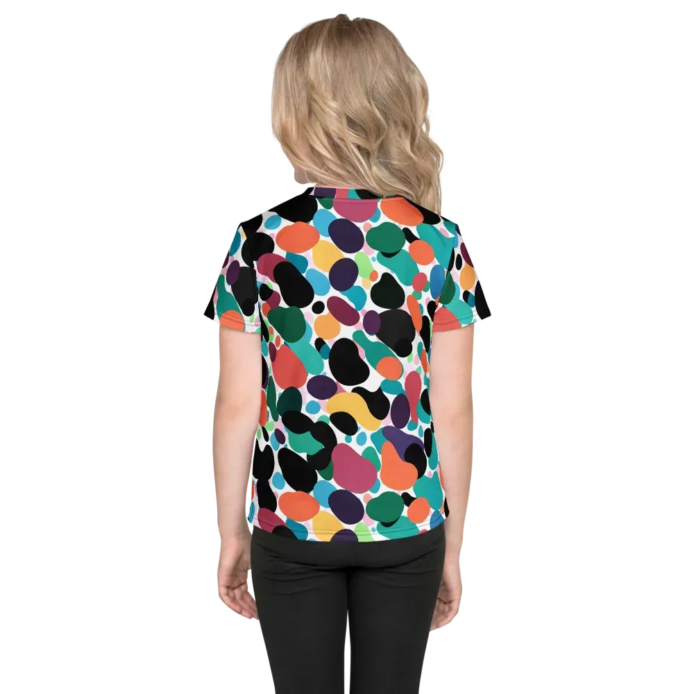 Chromatic Pebbles on Kids Crew Neck T-Shirt — Back