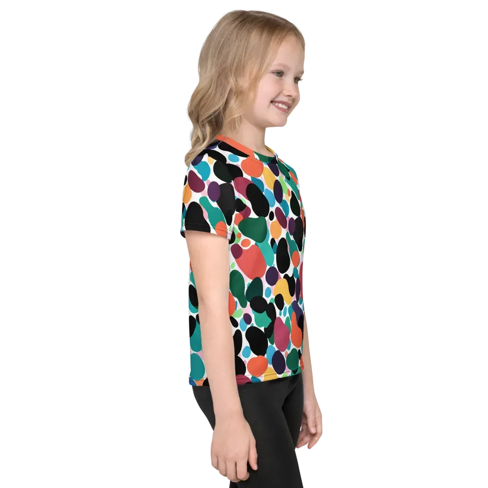 Chromatic Pebbles on Kids Crew Neck T-Shirt — Right