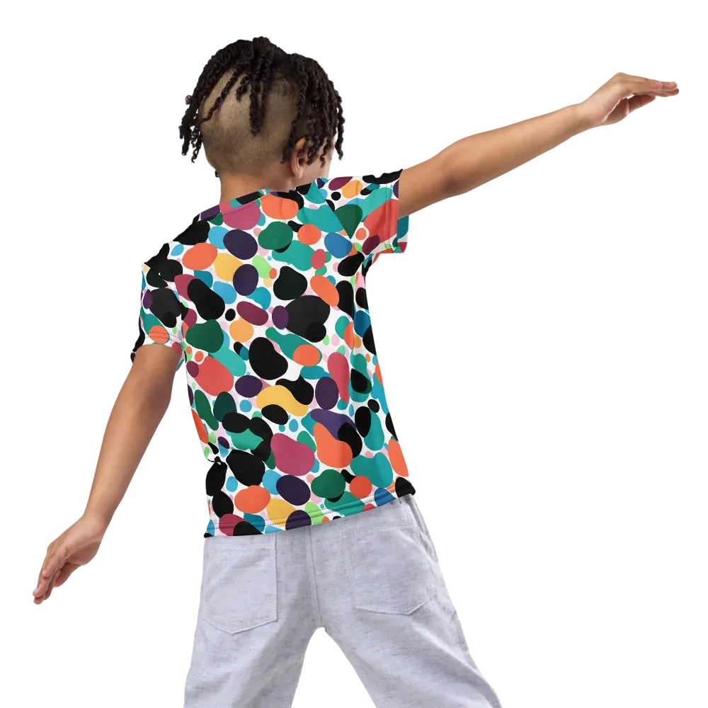 Chromatic Pebbles on Kids Crew Neck T-Shirt — Back