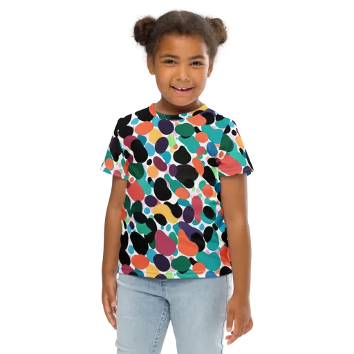 Chromatic Pebbles on a Kids Crew Neck T-Shirt