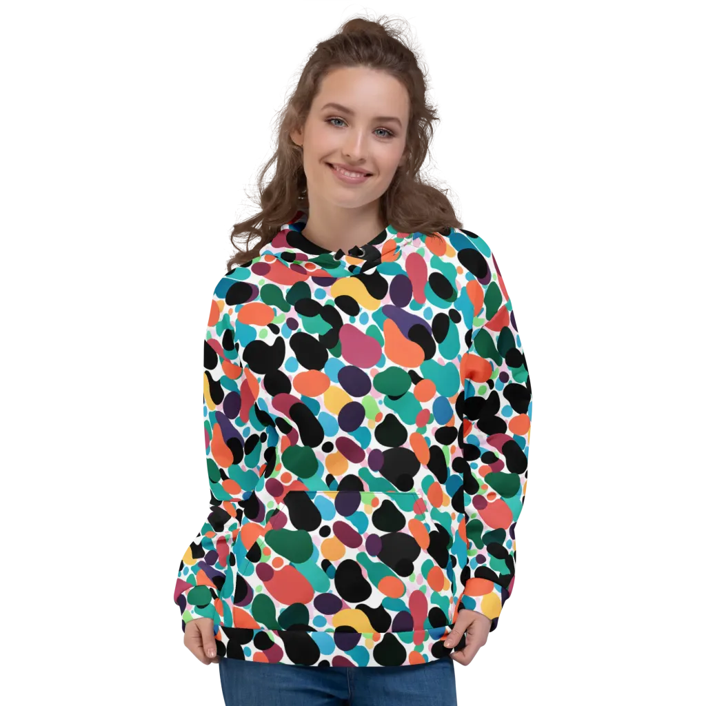 Chromatic Pebbles on Hoodie — Front